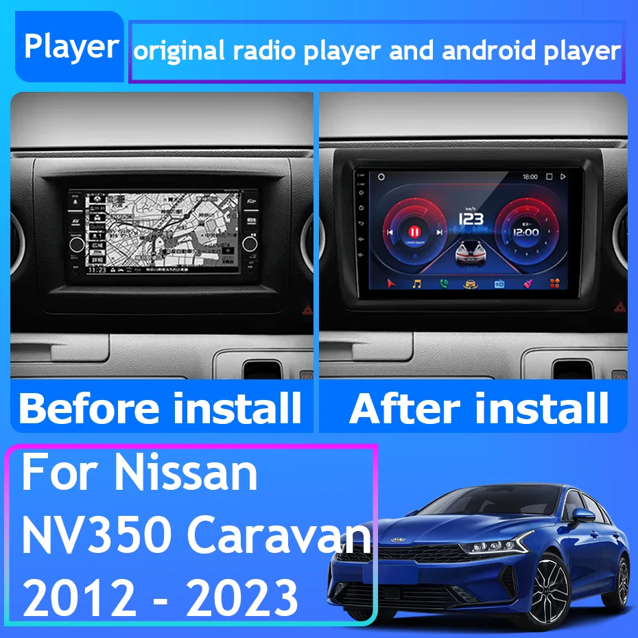 Car Radio Android 13 For Nissan NV350 Caravan 2012 - 2023 Navigation GPS Android Auto Carplay No 2din Multimedia Player WiFi 4G