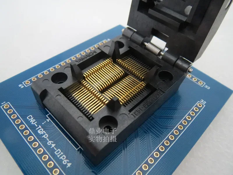 TQFP64 ATMEGA64 ATMEGA128 ATMEGA169 Burn-in Socket gold plating IC testing seat Test Socket test bench