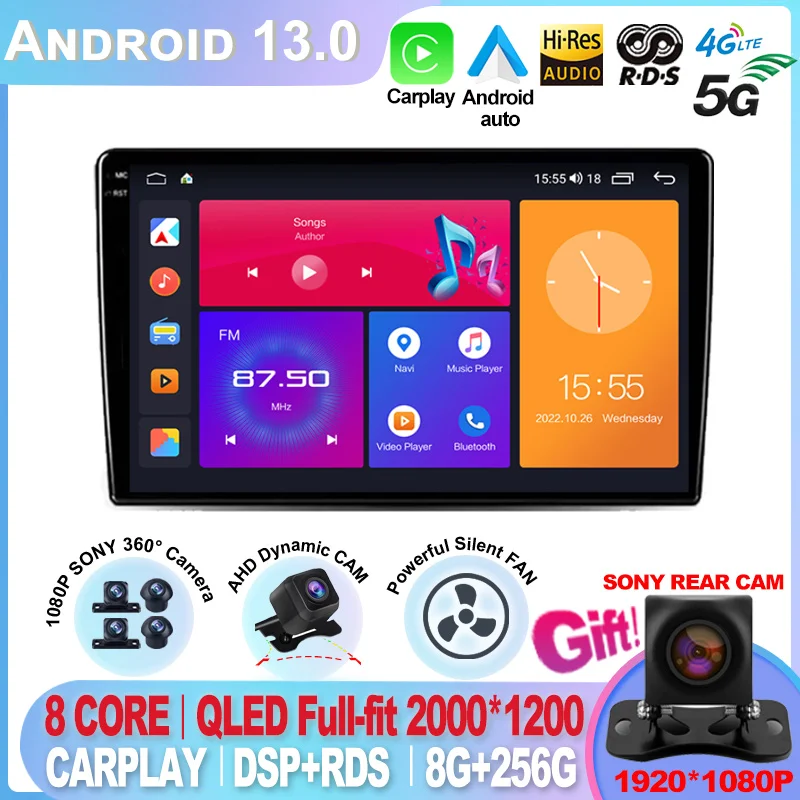 

For Citroen Jumper For Peugeot Boxer For FIAT Ducato 2006 - 2015 Android 13 Car Radio Player Navigation Multimedia 2din Stereo