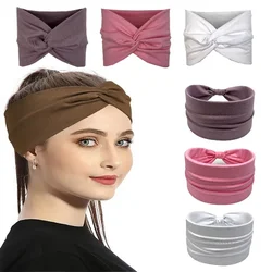 6pcs set set, yoga elastic headband, sweat absorbent wide edge headscarf, women's sports hair accessories