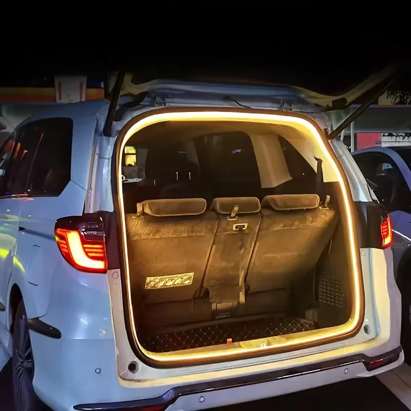 

LED Dynamic Flowing Light Strip Multi-function Automatic Tail Box Light Car Trunk Ambient Lighting Strip for Truck Trunk Decor