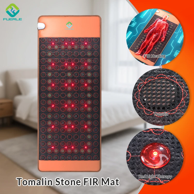 Fuerle Single Mattress Heating PEMF Mat With Tomalin Stone Professional Entropy Reduction Tomalin Stone FlR PEMF Mat