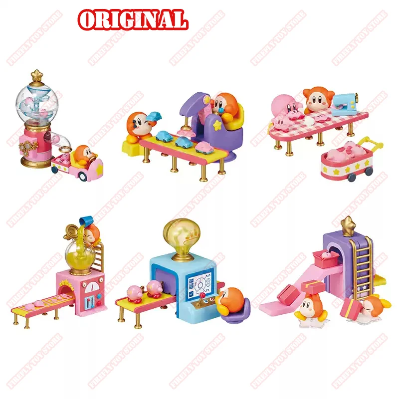 Juguetes originales de Kirby, juguetes periféricos del juego de animación, Kirby's Toy Factory, figuras de acción de anime en caja, colección de figuras de acción de anime