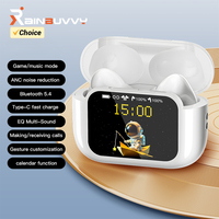 Visual Bin Interface Multi-function Wireless Earphone ANC ENC Noise Cancelling Bluetooth 5.4 Talking Headset