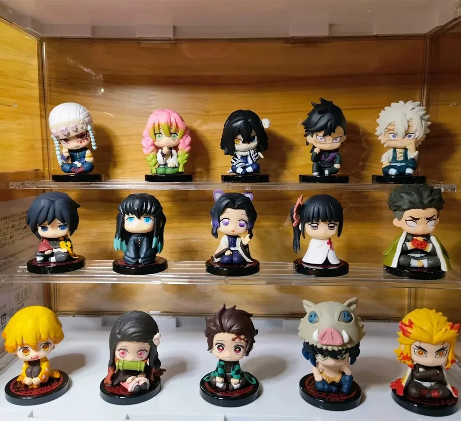 5 Style/ensemble Q Version démon Slayer assis fantôme poupée Tanjiro Nidouzi Inosuke Zenizu Figure figurine film modèle jouets poupée