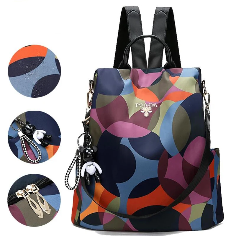 Mochila antirrobo para mujer, morral escolar de tela de estilo Oxford duradero, mochilas escolares para chica bonita, mochilas de viaje para mujer