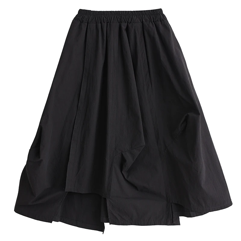 Bla Afslankende Grote Maat Damesrok Dun Ongelijk Ontwerp Hoge Taille A-lijn Lange Dr Zomer 20223 Faion Trend