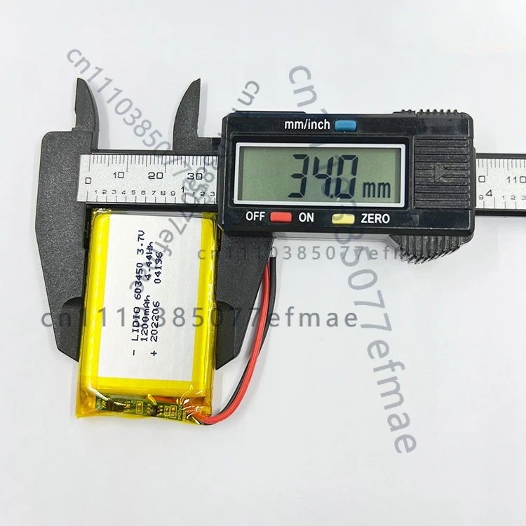 3.7V 603450 battery 1200mAh full capacity A battery