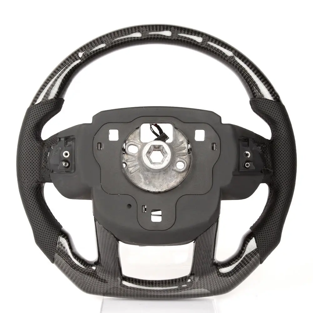 Custom Carbon Fiber Steering Wheel Perforated Leather For Land Rover Range Rover Sport L494 2014-2022