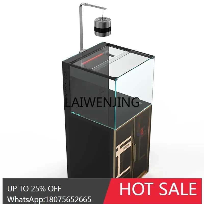 aquarium small ultra-white glass coral aluminum alloy Lanshou fish tank overflow bottom filter