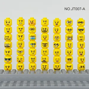 الساخنة 56 قطعة / الكثير مصغرة الشكل رئيس الإبداعية الضحك وجوه البكاء لطيف تعبير الوجه الطوب لبنات البناء نموذج الأطفال لعب الهدايا أفضل 10 دمية أطفال بكاء مبيعا - رقم 1