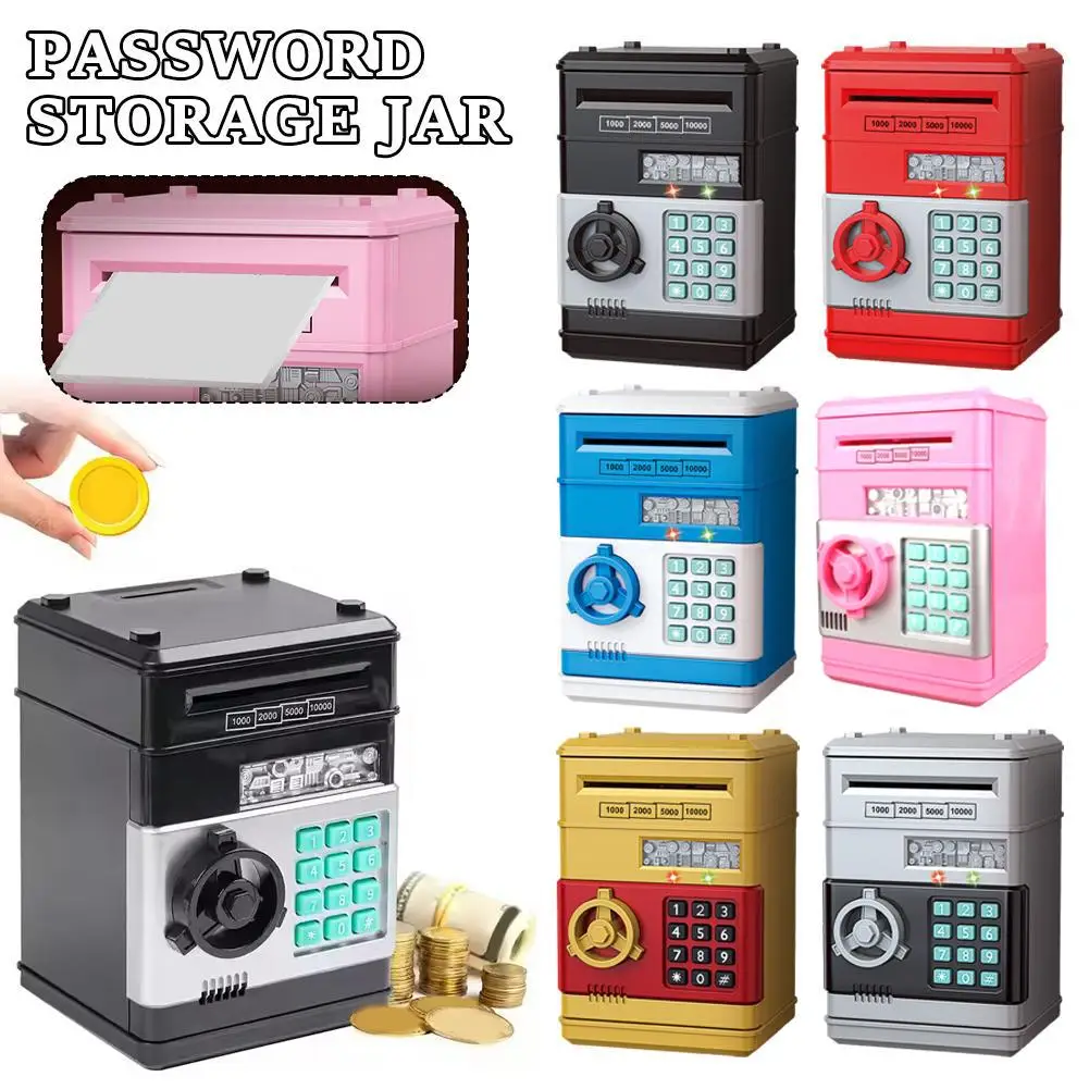Password Children's Toy Piggy Bank ATM Child Gift Cash Saving Money Box Financial Saving Toys Mini Money Saving Bank Boys Girls