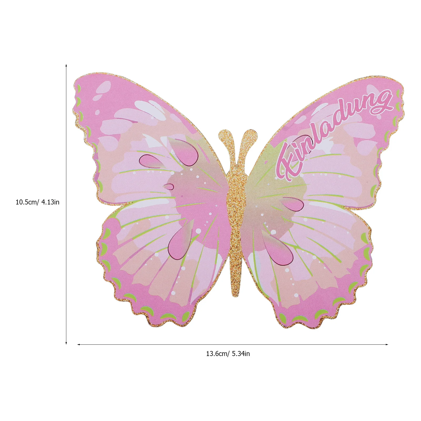 12 Sets German Version Butterfly Birthday Party Invitation Card Bulk Cards Cartoon Invitations Decorations Supplies for