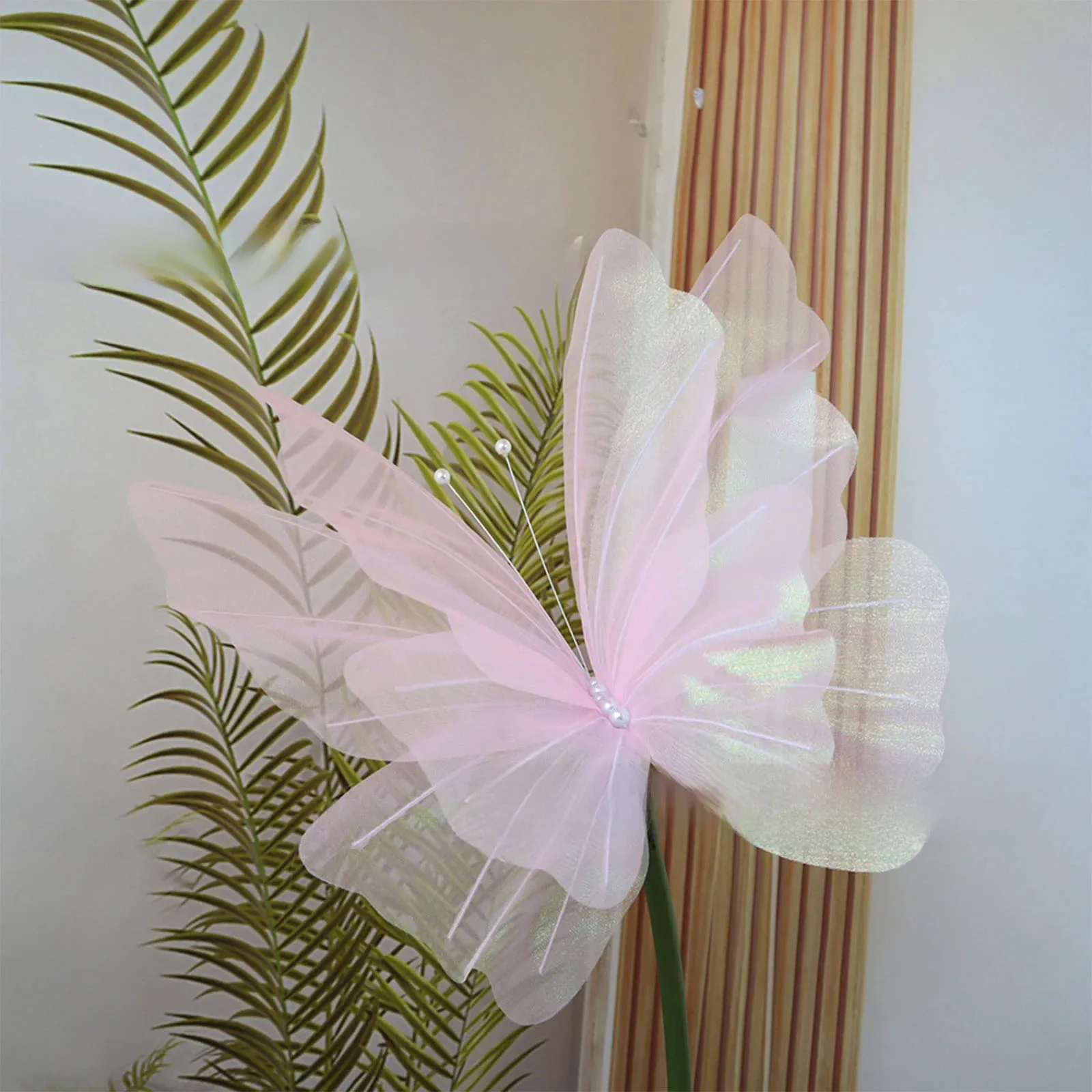 50cm Big Butterfly Wing for Garment Accessorie 3D Wedding Festival Decoration Large Hanging Gauze Fake Butterfly Valentines Day