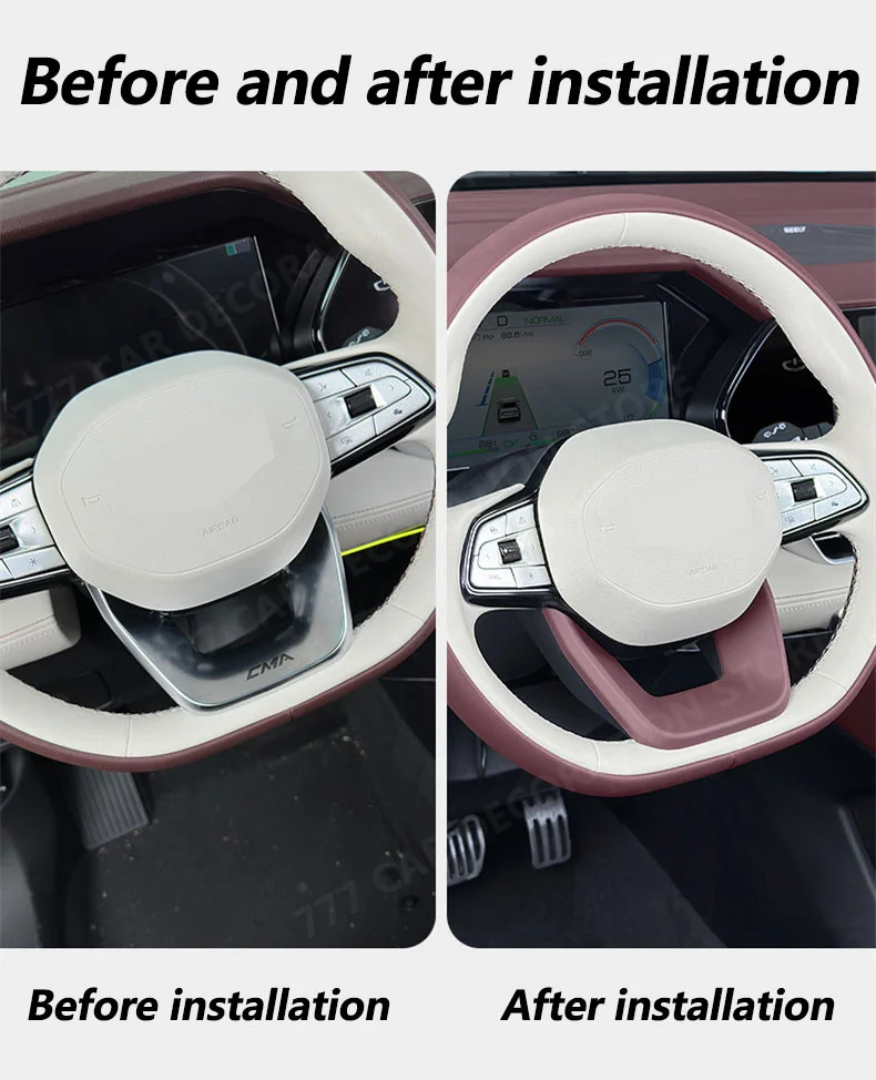 Car interior decoration accessories steering wheel DIY color change patch ABS for GEELY Monjaro 2023 2024