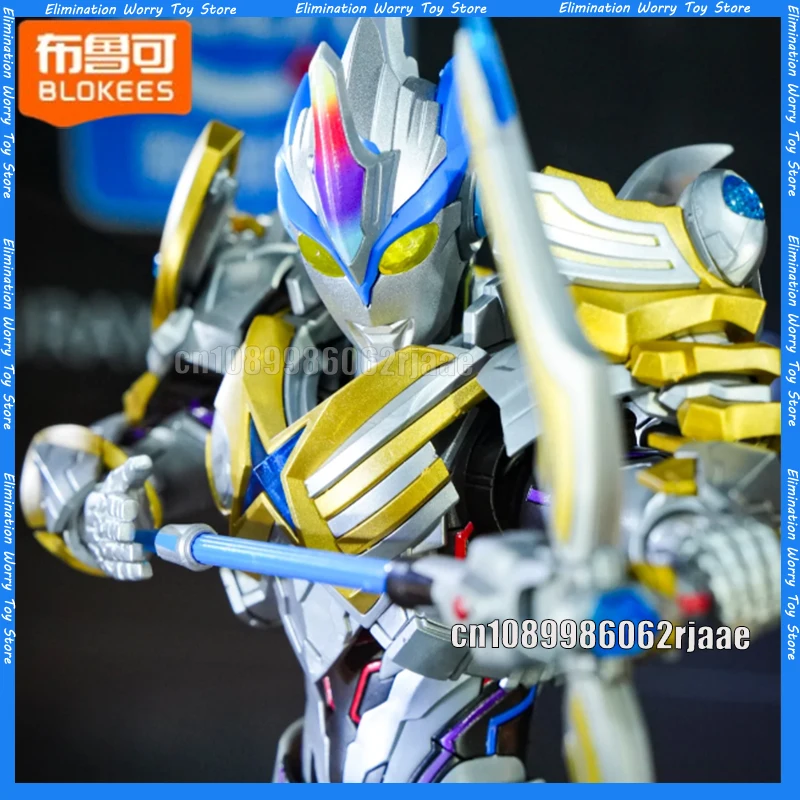 

Blokees LEGEND EDITION Ultraman X Devine Version Фигурка Beta Flash Armor Светодиодный световой эффект Классная модель Аниме Игрушка Рождественский подарок