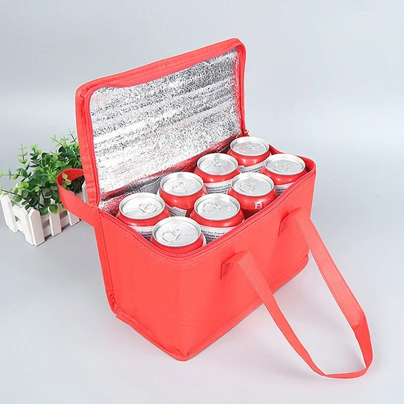 Portable Lunch Thermal Bag Picnic Insulated Lunch Box Foldable Ice Pack Food Thermal Bag Drink Carrier Food Delivery Bag