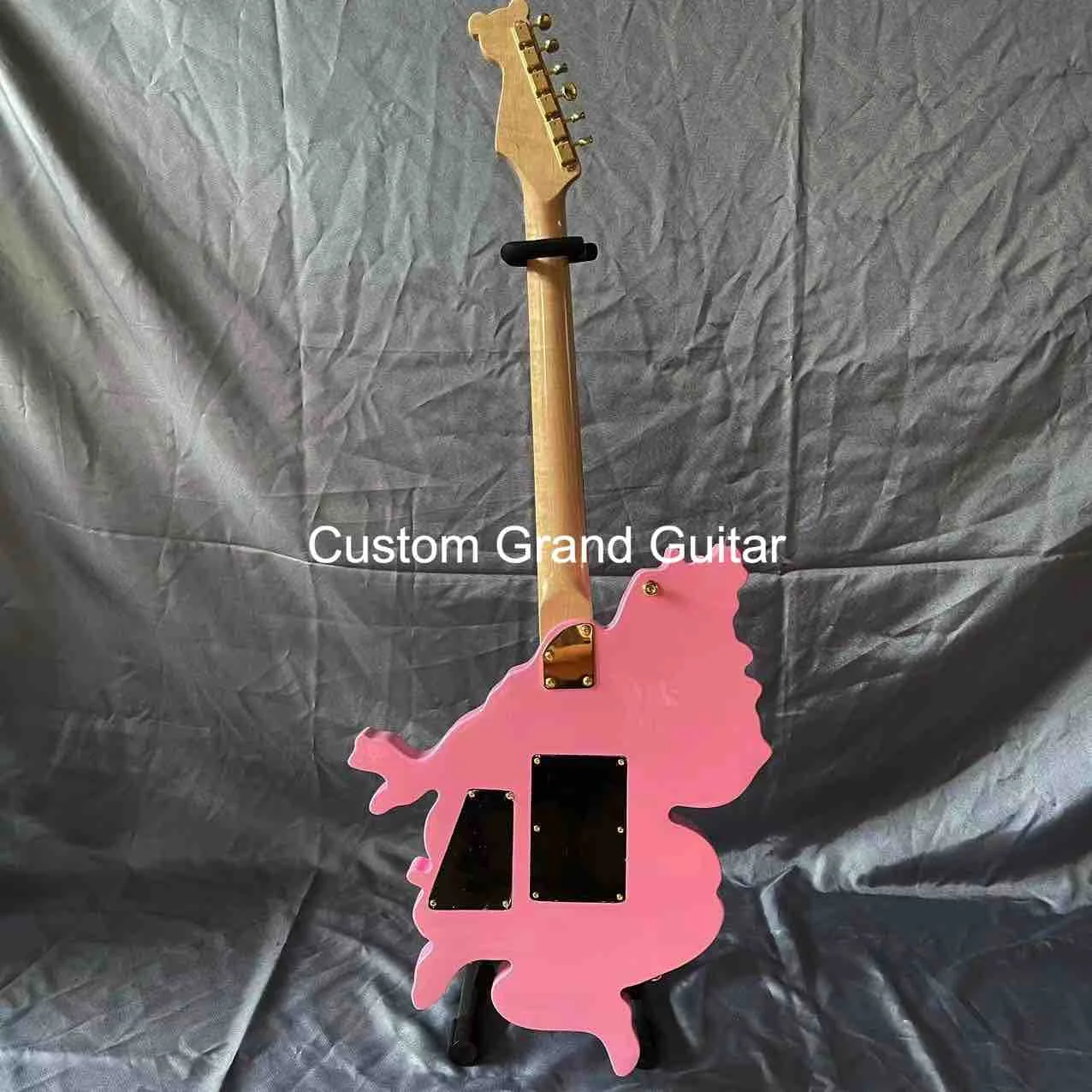 Custom Pink Red Color Rosewood Fingerboard Irregular Body Special Shape Electric Guitar