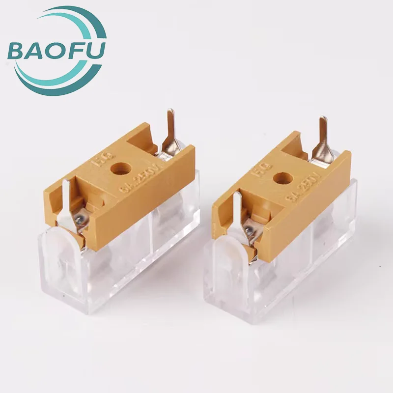 10pcs with transparent cover 5 * 20 fuse holder fuse box high-quality fuse holder Fuse 0.5A 1 2 3A 4 5A 6 8 10A 12 20A 25A 30A