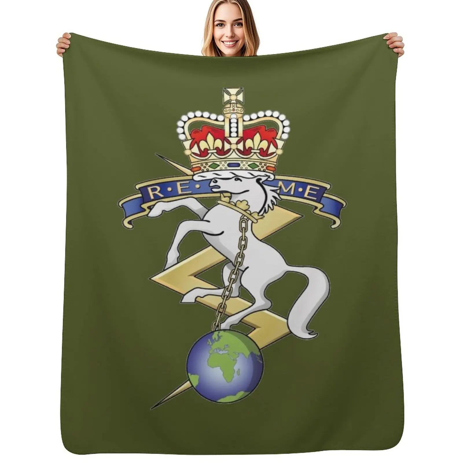 

REME Capbadge Throw Blanket cosplay anime Soft Beds Flannel Blanket