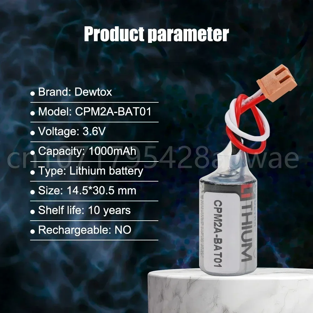 20st Originele Nieuwe Batterij JZSP-BAT01 Er 3V 3.6V JZSP-BAT01 Lithium Batterij Plc Industriële Controle Cnc Draaibank Bruine Plug