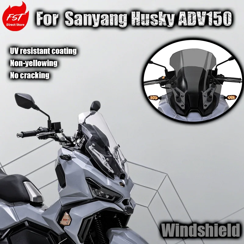 Für die Windschutzscheibenmodifikation: Frontscheibenverlängerungsplatte und Windschutzscheibenspiegel für SYM Husky ADV150