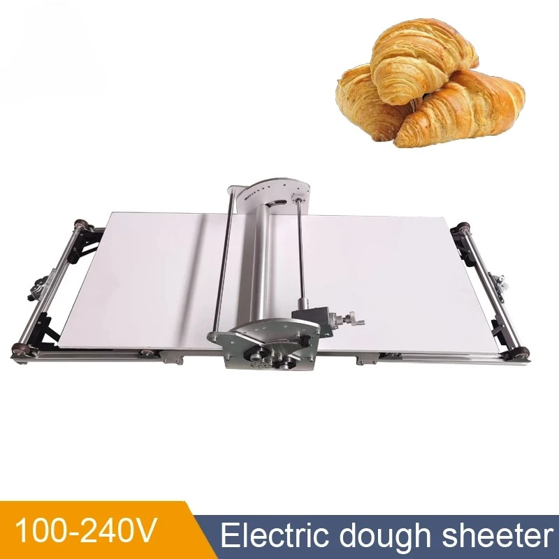 110V 220V Commercial Dough Roller Sheeter Machine, Automatic Tabletop Bakery Equipment for Egg Tart   Pastry Dough Flattening