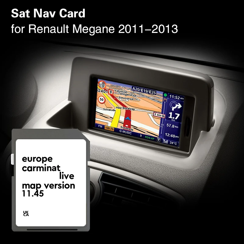 Carminat Live 11.45 Use for Renault Megane 2011 2012 2013 Car GPS Sat Nav Navigation SD 8GB Memory Card