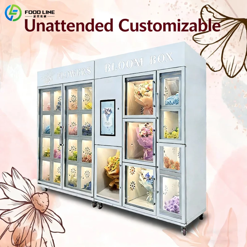 Customized Simple Install Flower Vending Machine Plug and Play Floral Vending Machine Convenient Bouquet Vending Machine
