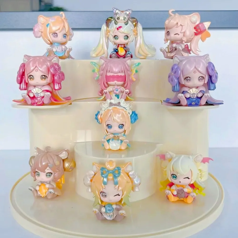 

Moni Little Cat Nixie Kitten Office Series Blind Box Anime Figures Kawaii Desktop Ornament Baby Figure Mystery Bag Birthday Gift