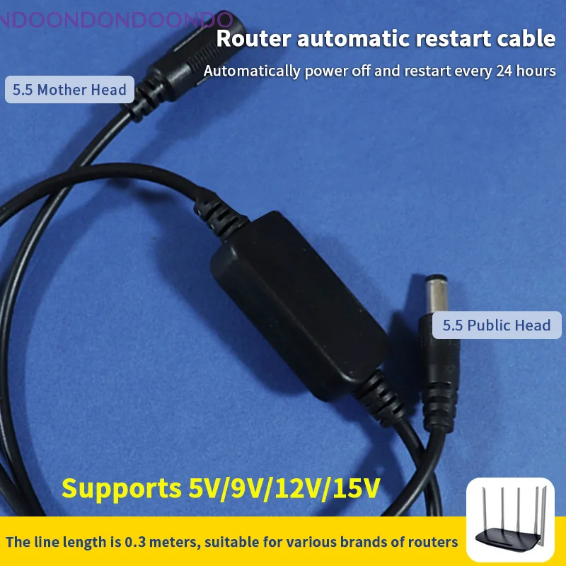 Ripristino temporizzato DC 5V-15V per apparecchiature di rete Modulo ridooter router WiFi Spegnimento automatico 24 ore Temporizzatore di ripristino