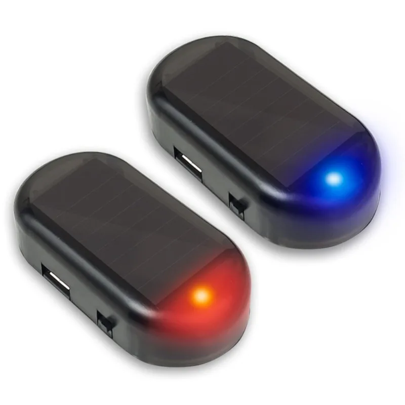 

1pcs Alarm Lamp Anti-Theft Caution Strobe Signal Light Solar Powered Car Fake Security Light Universal Warning LED Light New