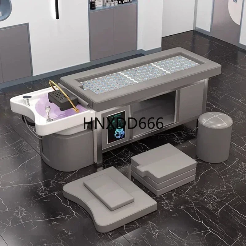 

Head Spa Shampoo Chair Stylist Fumigation Luxury Minimalist Hair Washing Bed Massage Therapy Behandelstoel Furniture