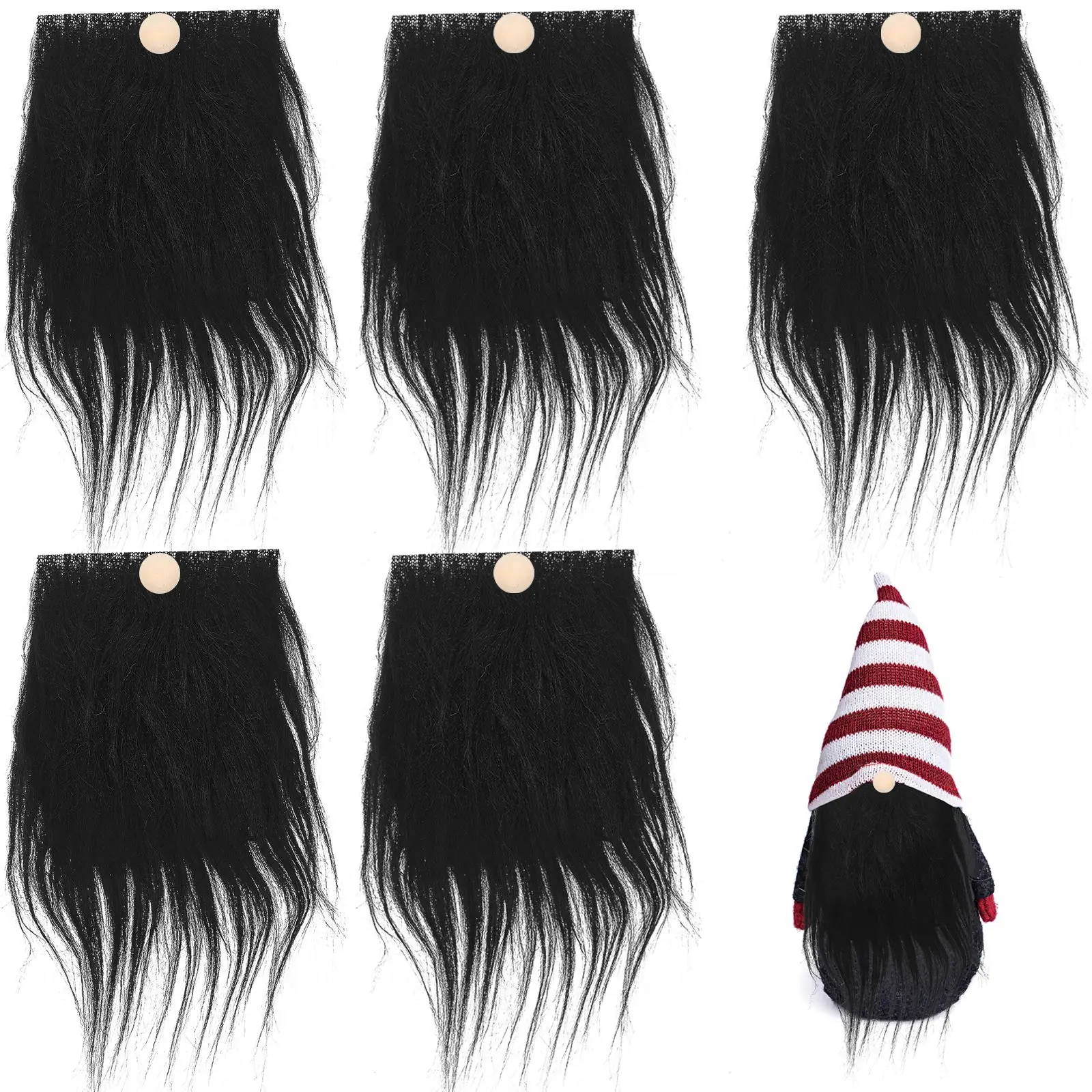 1 Set Artificial Material Pre-Cut Gnome Beard Beards For Crafting Halloween Dolls Making Supplies DIY Fake Wood Dwarf