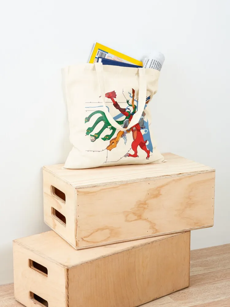 خريطة Dragon MBTA - مع سكة ركاب، ماء - حقيبة حمل شفافة حقيبة تسوق نسائية من القماش حقيبة حمل شخصية #4