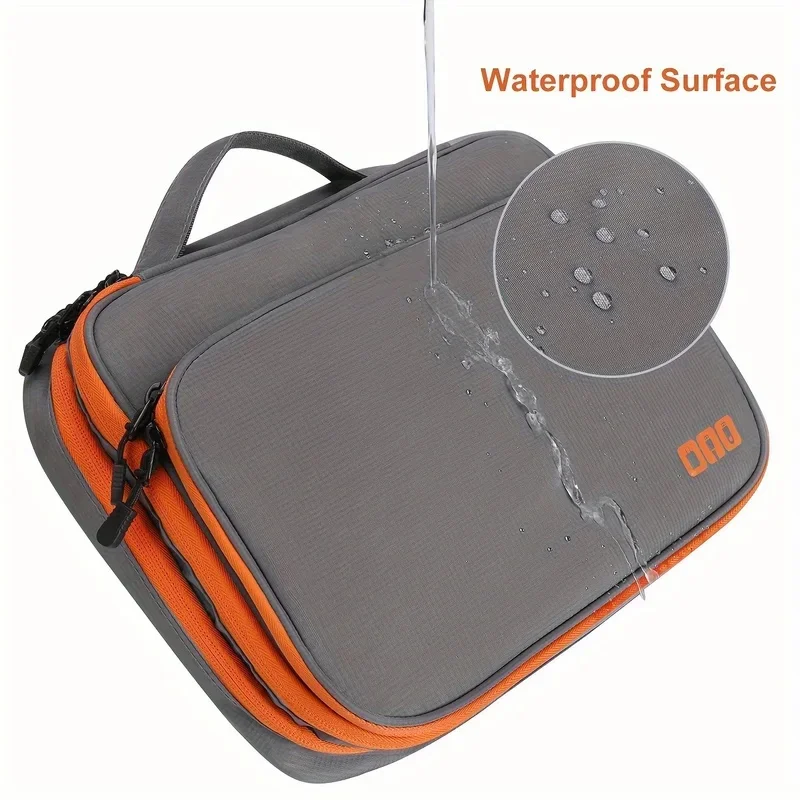 Multi-Layer Electronic Organizer Pouch, Portable Travel Storage Bag for USB Cables, Charger and Digital Accessories