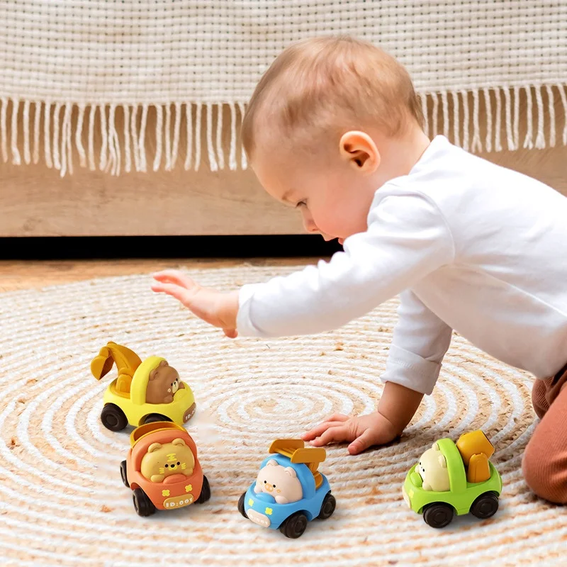 Cartoon Animal Engineering Vehicles, Toy Dump Trucks, Boy Interactive Sliding Cars, Excavators, Small Gifts