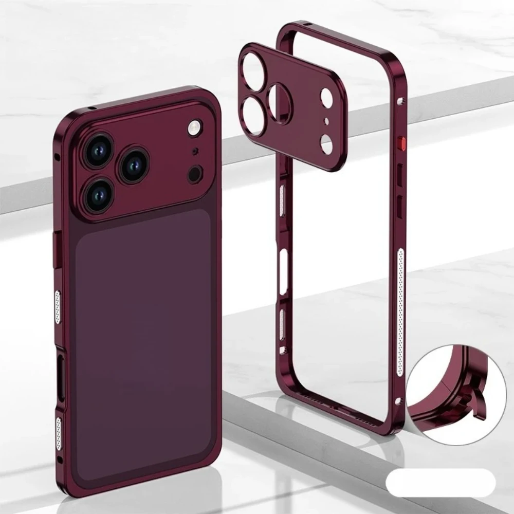 Hochwertiger Metalllegierungs-Objektivschutzrahmen für iPhone 18 17 16 15 14 13 Pro Max Plus, Wärmeableitung, kratzfeste Abdeckung