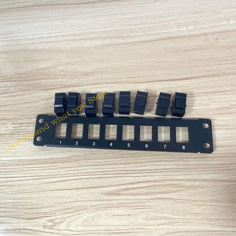 J60A 8-Port CAT5e Shielded Patch Panel RJ45 10G Ready Metal Housing Color-Coded Labeling for T568A and T568B Wiring