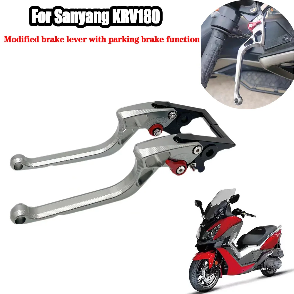 

Modified brake horn with parking function handlebar lever adjustable parking handle Suitable for Sanyang KRV180