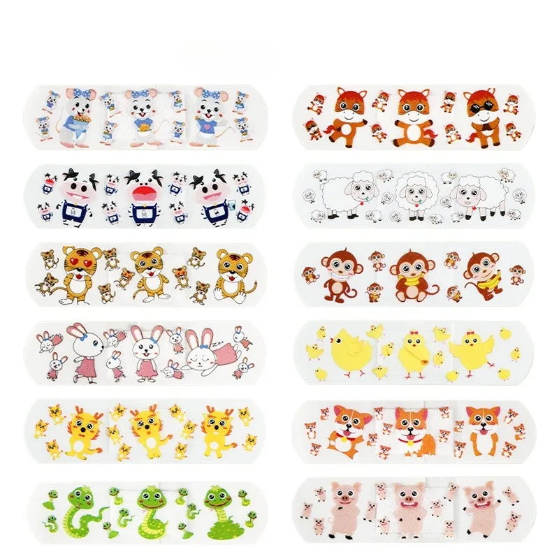 Cartoon Cute Band Aid Plasters for Children Kids Strips Adhesive Bandages First Aid Wound Dressing Patch Woundplast Tape