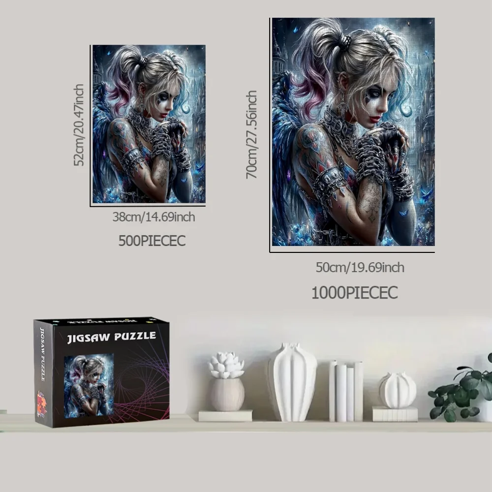 Wings & Tattoos 500pcs/1000pcs Puzzle Game - Gift for Family Fun, Home Decor, Brain Challenge - High-Quality Puzzle for Birthd view 4