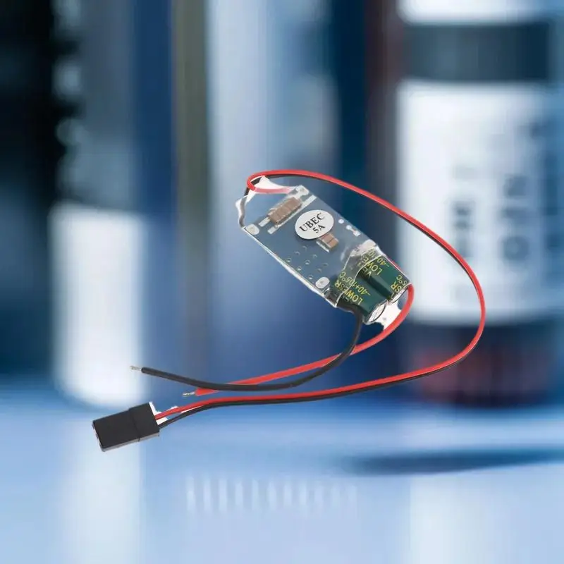 Receptor de Dron RC, fuente de alimentación externa UBEC-5A 2-7S BEC, regulador de interruptor antiinterferencias de protección completa de ruido RF más bajo