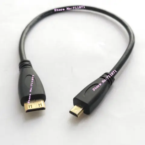 짧은 마이크로 미니 HDMI 호환 케이블 라인, 30cm 미니-마이크로 HDMI 호환 또는 마이크로-미니 HDMI 호환 라인 케이블 와이어