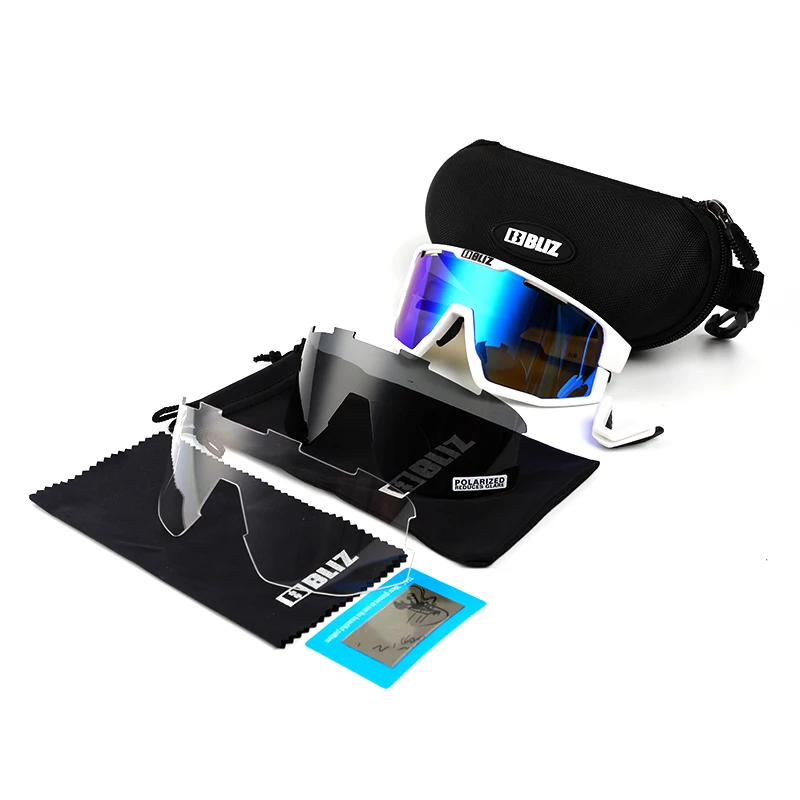 B BLIZ Fusion Adjustable Nose Pad Cycling Sunglasses Polarized UV400 3 Lens Sports Goggles for MTB Running Hiking Climbing - view 2