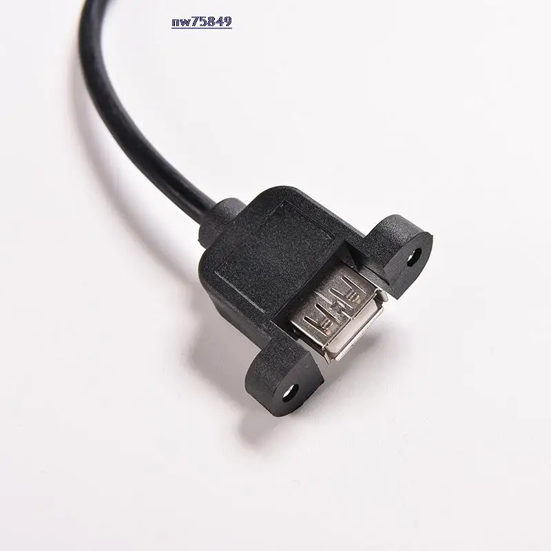 Hot 2PCS 30CM USB 2.0 A Male to USB2.0 A Female Extension Molded Panel Mount Extention Port Cable USB 2.0 Male to Female Panel