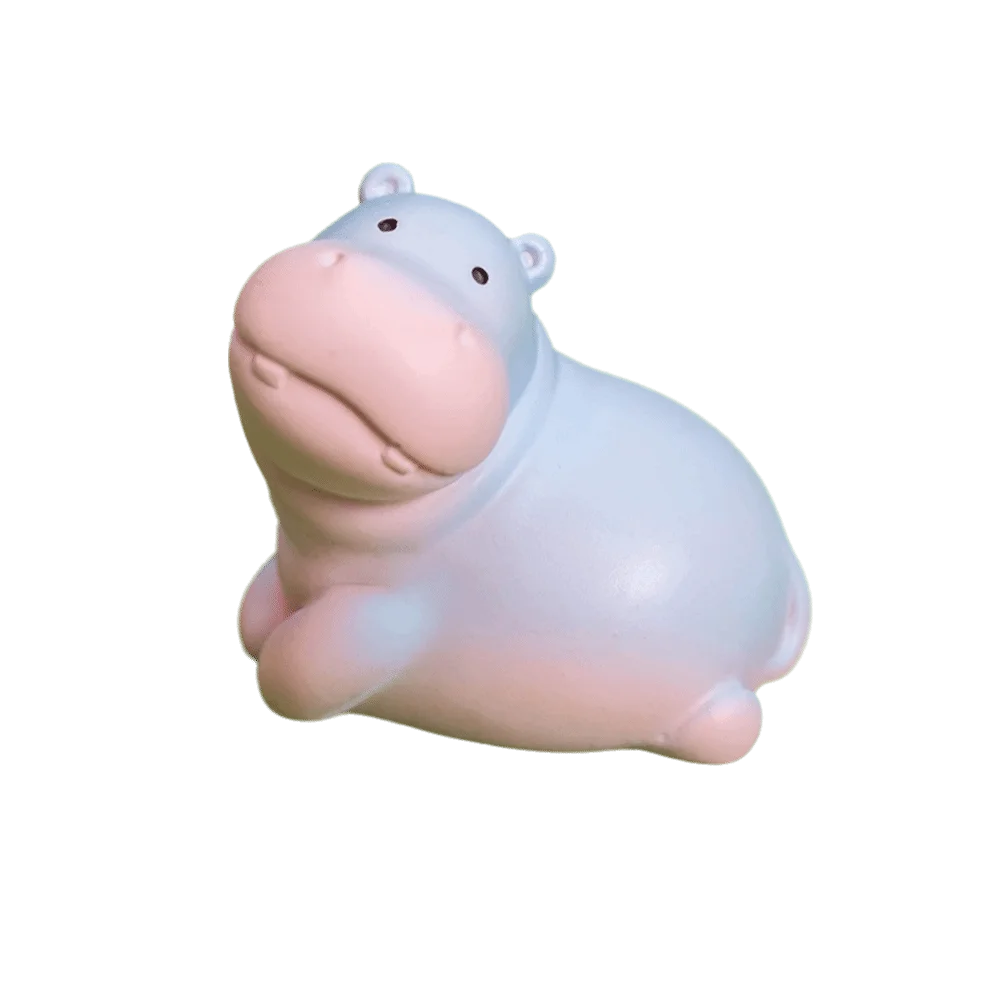 Q-like pear-shaped design Resin Hippo Statue Cartoon Style 6 options available Hippopotamus Figurines Miniature Figure