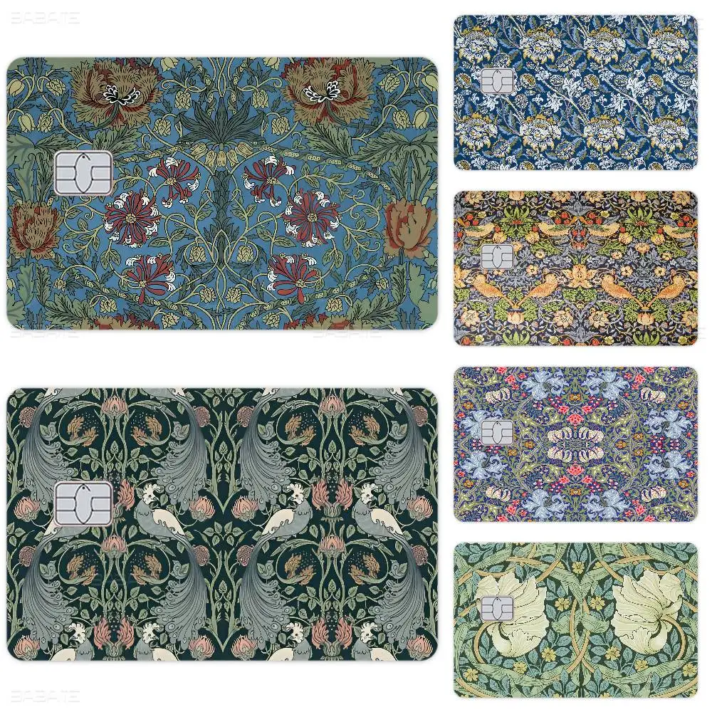 William Morris Anmie Sticker Film Skin Cover for Credit Card Debit Bank Card Front