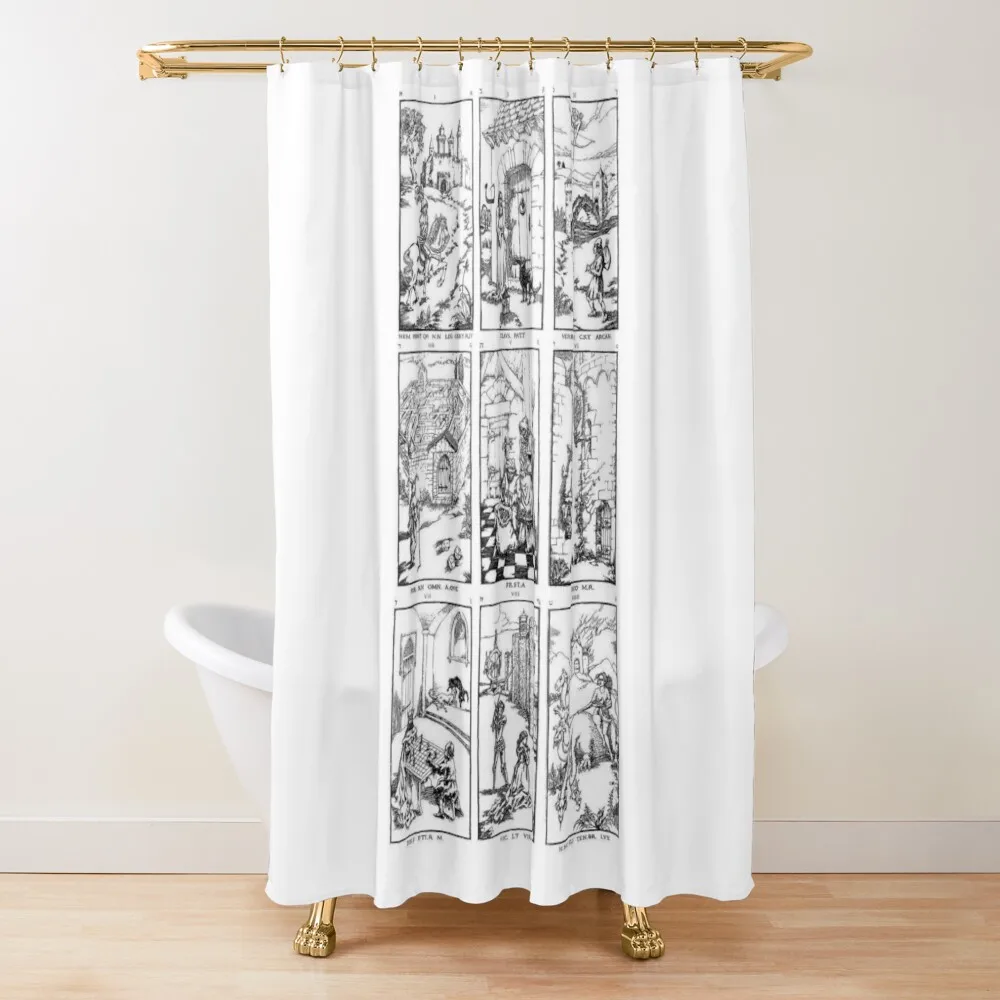 

Nine Gates of the Kingdom of Shadows Shower Curtain For Bathroom Shower Anime Shower Anime Bathroom Curtain