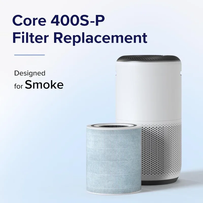 

Core 400S-P Air Purifier Smoke Remover Replacement Filter, Genuine 4-in-1 Air Filters, Supports HEPA Sleep Mode, High-Eff